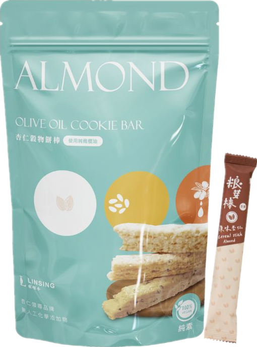 《LINSING 林銀杏》粮芽棒 / 綜合穀物棒(14gx10隻)-原味杏仁
