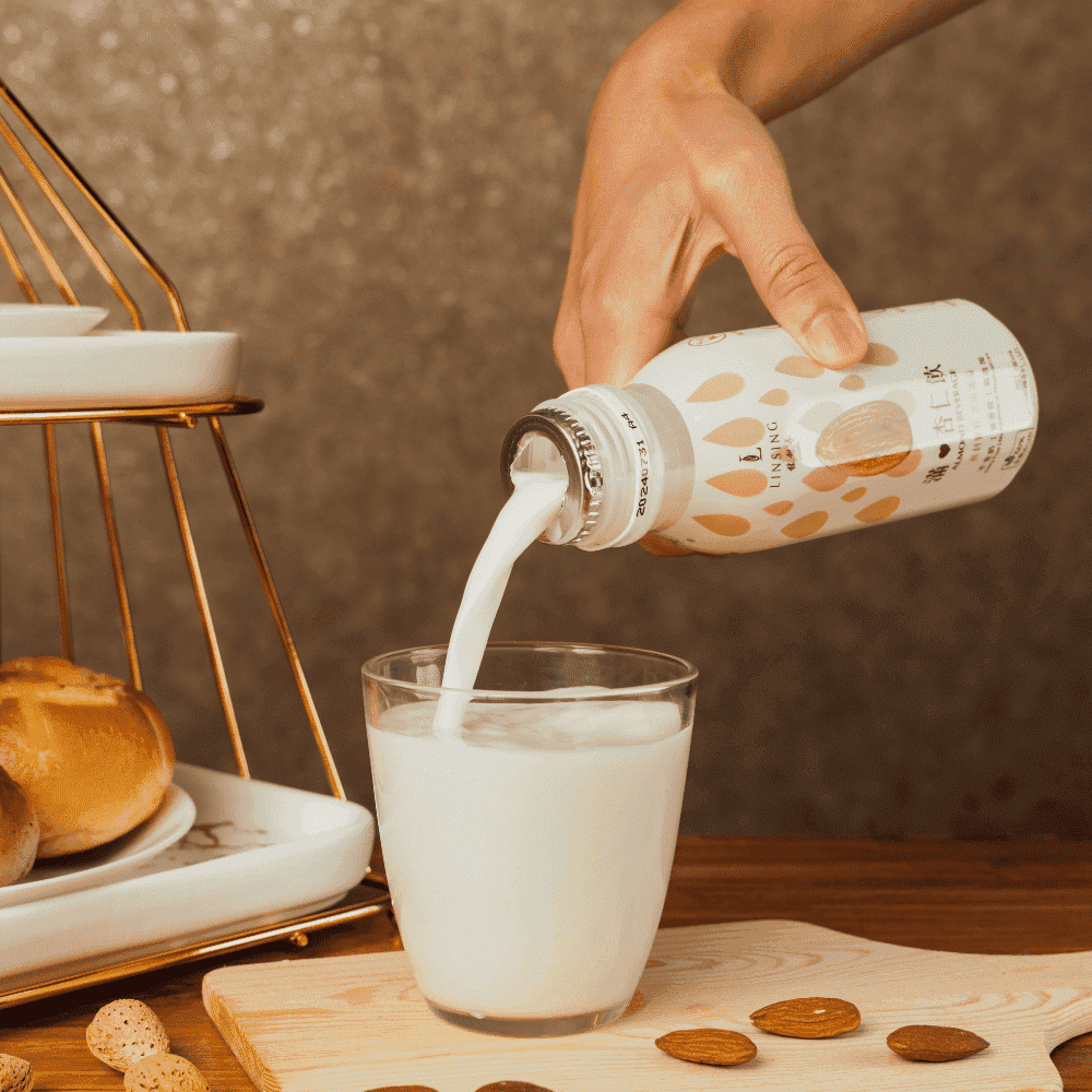 《LINSING 林銀杏》滿杏仁飲-甜280ml (24瓶裸裝箱購)