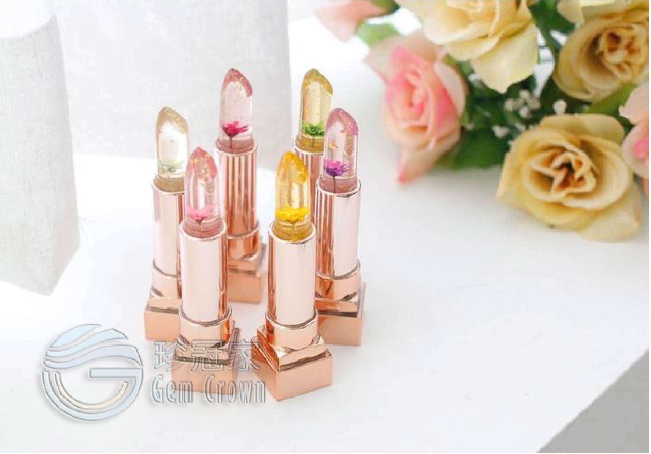 韓國原裝 GLAMFOX 24K金箔花瓣溫感變色唇膏