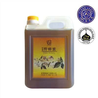 【歐盟最高等級A.A. Clean Label 100%無添加驗證+HALAL 清真認證】特選野蜂蜜1800g 