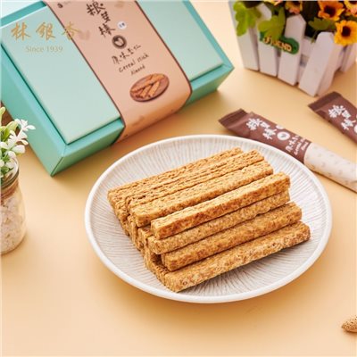《LINSING 林銀杏》粮芽棒共享盒 (14gx32隻)-杏仁口味 / 穀物棒