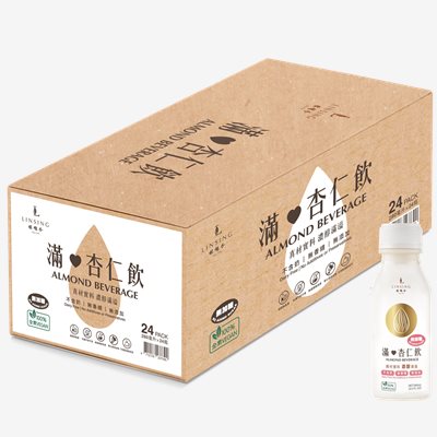 《LINSING 林銀杏》【160%加厚無糖】滿杏仁飲280ml (24瓶裸裝箱購)