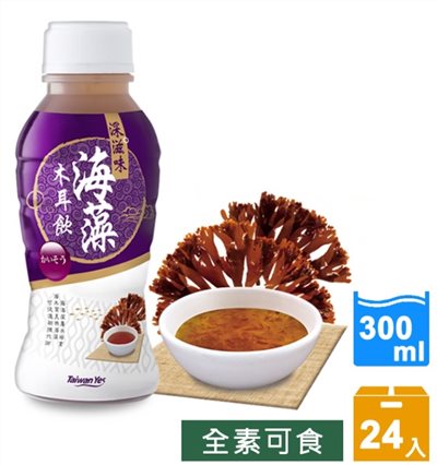 【台肥集團 台海生技】深滋味海藻木耳飲x1箱 含運費(300mL/瓶x24入)